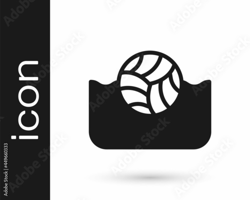 Black Water polo icon isolated on white background. Vector