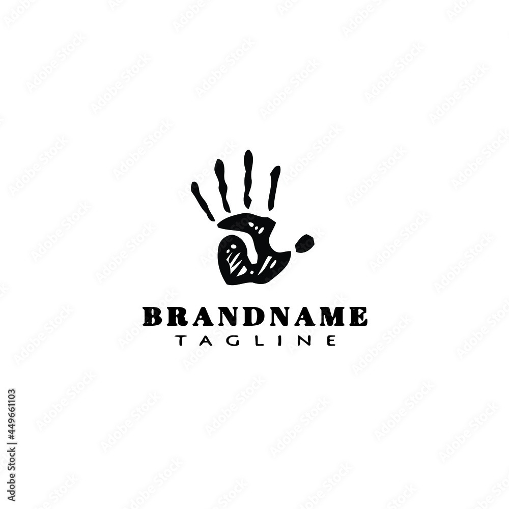 baby hand prints logo icon template vector illustration baby hand prints logo icon template vector illustration