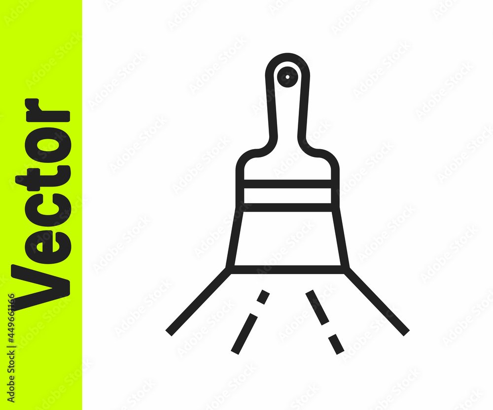 Black line Paint brush icon isolated on white background. Vector Black line Paint brush icon isolated on white background. Vector