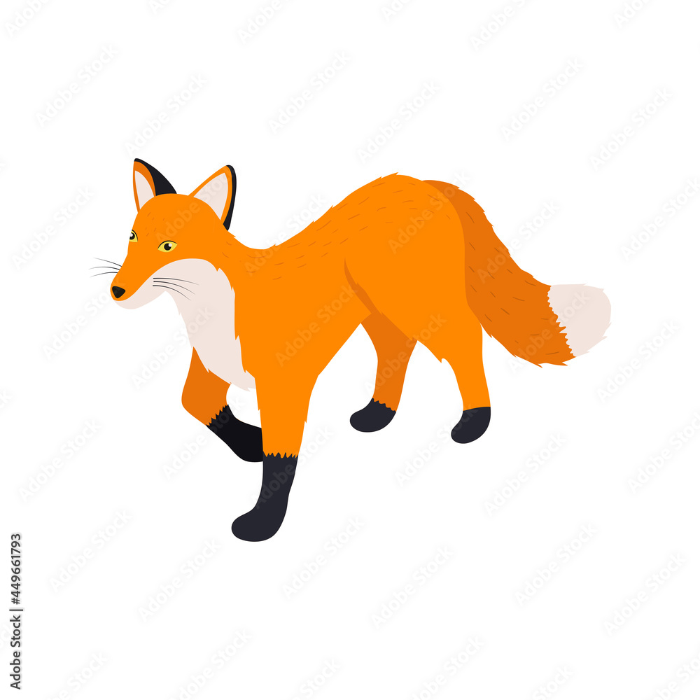 Fox Isometric Icon Fox Isometric Icon