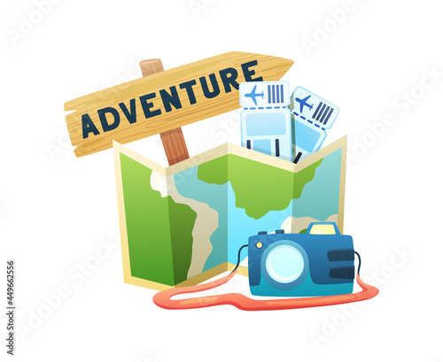 Travel Flat Composition