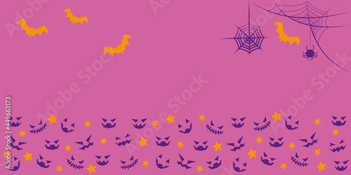 Halloween illustration pattern. Happy Halloween background. Halloween design elements.