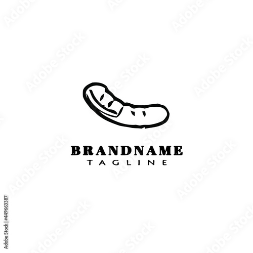 sausage logo cartoon design icon vector illustration