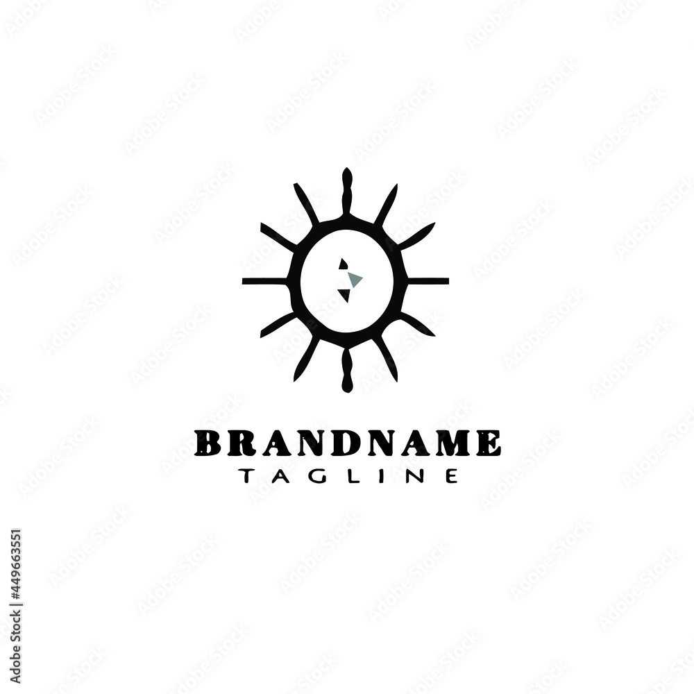 Fototapeta premium sun logo icon template vector illustration
