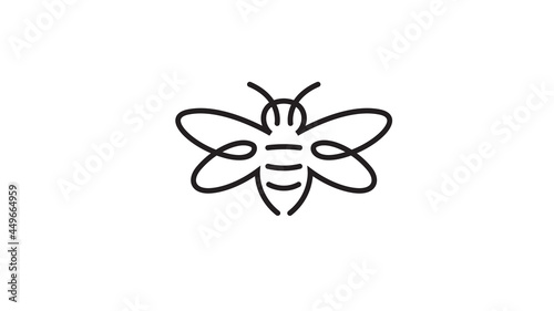 creative abstract bee logo vector symbol © abrastack