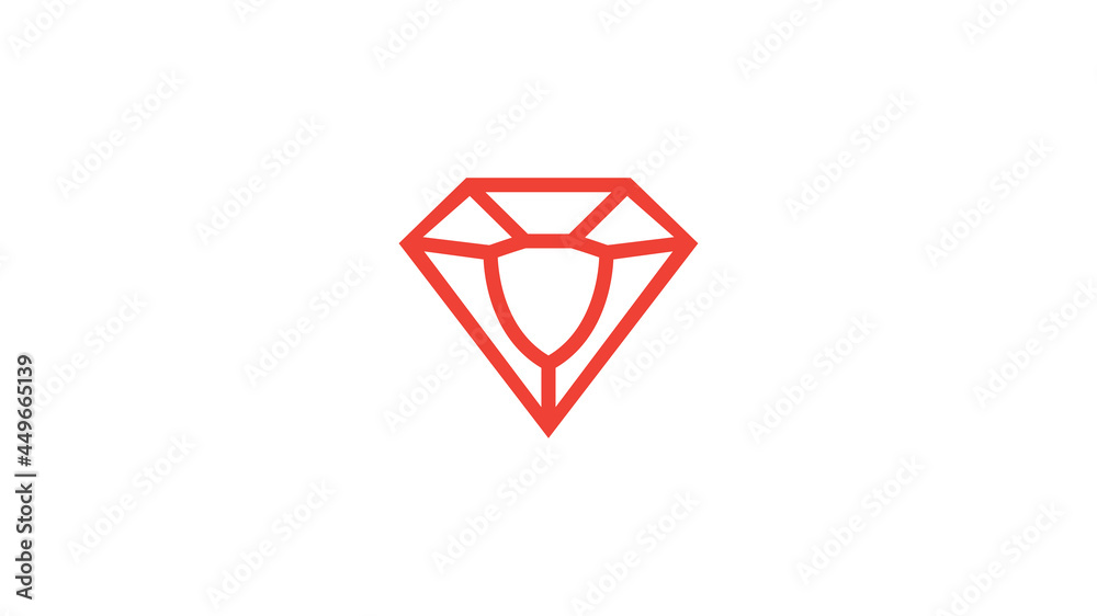 creative diamond shield logo vector design symbol creative diamond shield logo vector design symbol