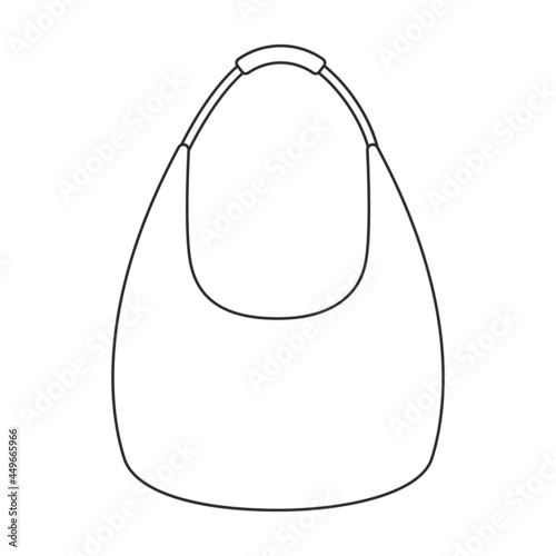 Bag vector icon.Outline vector icon isolated on white background bag.