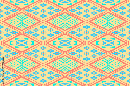 Geometric fabric patterns.Abstract shapes pattern in ethnic style.Vector style weaving concept.Design for embroidery and other textile products