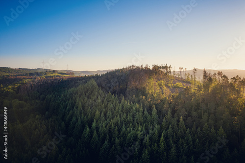 Luftaufnahme vom Siegerland, Wald, Rothaarsteig, Hessen