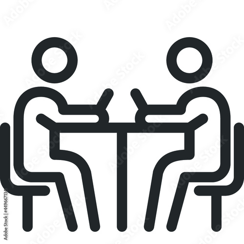 PHONE MEETING LINE ICON
