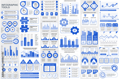 Bundle infographic elements data visualization vector design template. Can be used for steps, business processes, workflow, diagram, flowchart concept, timeline, marketing icons, info graphics.