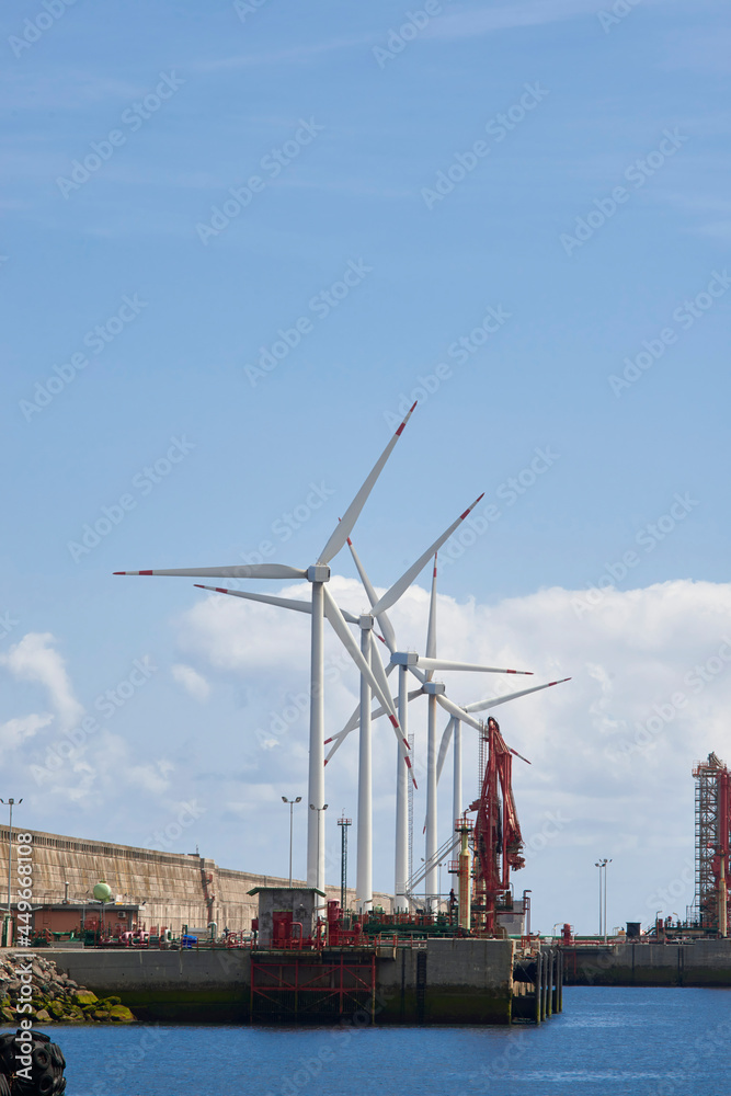 Wind turbines in the Port of Bilbao Wind turbines in the Port of Bilbao