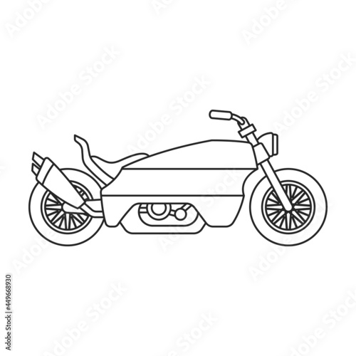 Motorcycle vector icon.Outline vector icon isolated on white background motorcycle.