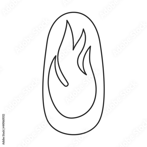 Nail of manicure vector icon.Outline vector icon isolated on white background nail of manicure.