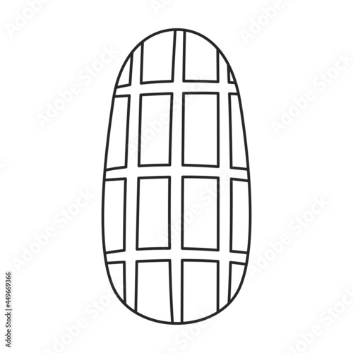 Nail of manicure vector icon.Outline vector icon isolated on white background nail of manicure.