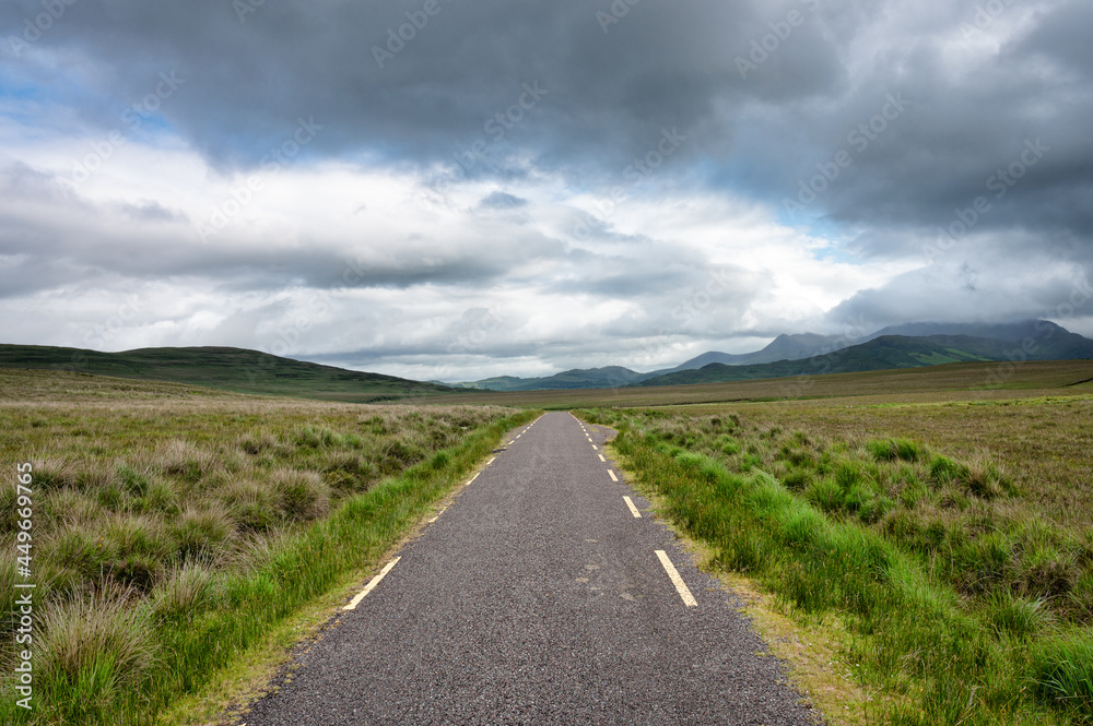 Remote Mountain Road in Ireland Remote Mountain Road in Ireland
