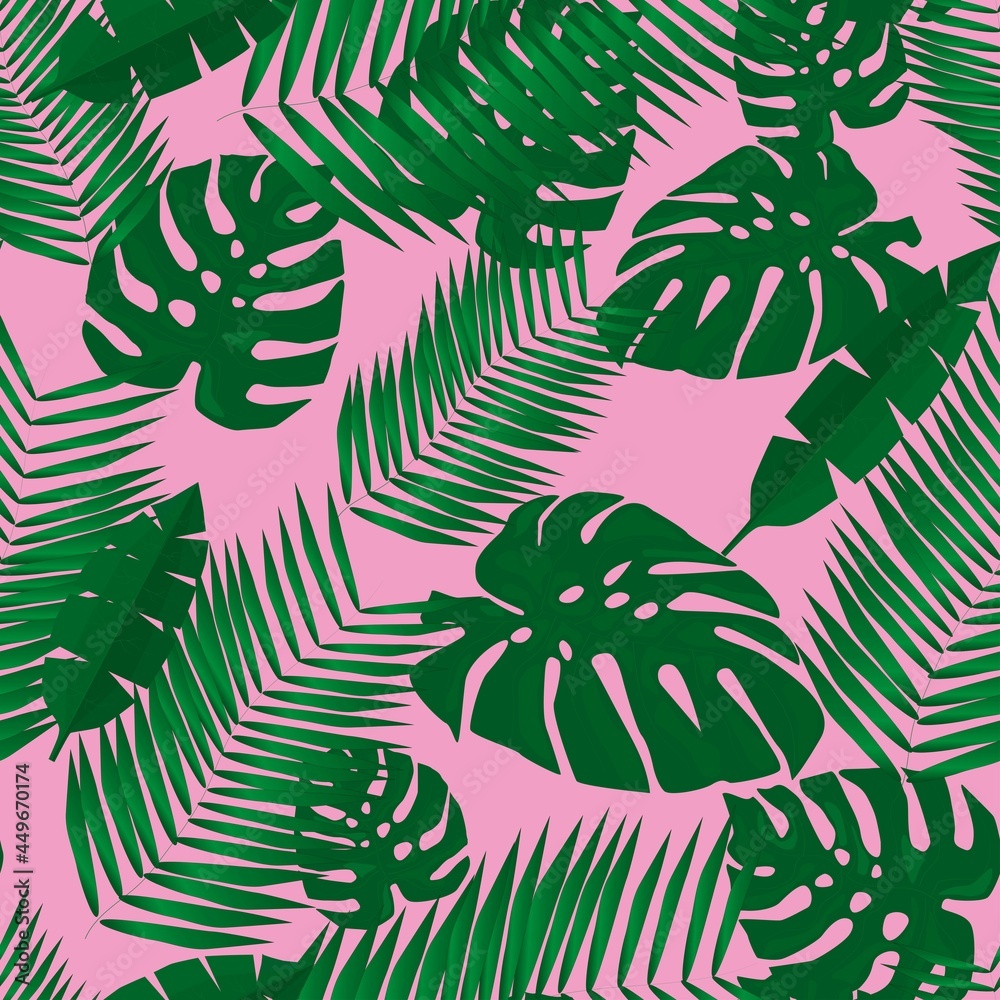 tropical vector print. tropical seamless plants. abstraction for clothing or print
