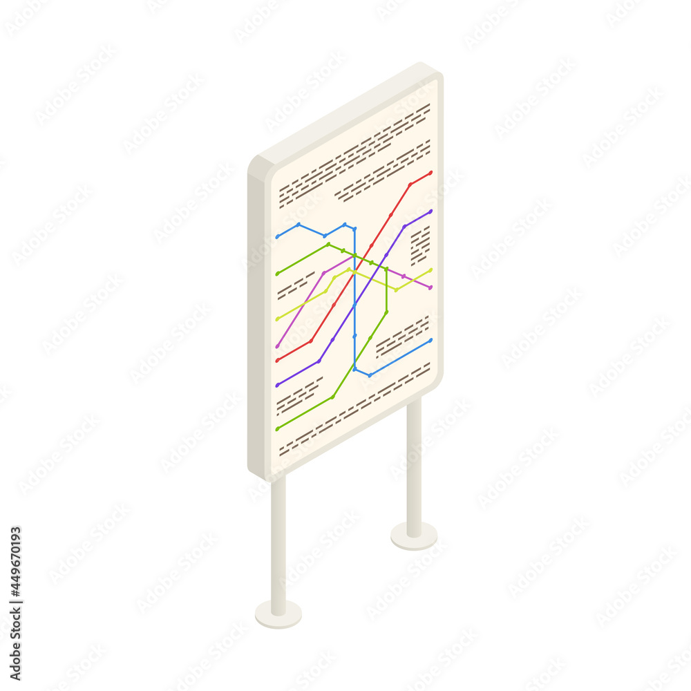 Isometric Train Map Stock Vector | Adobe Stock