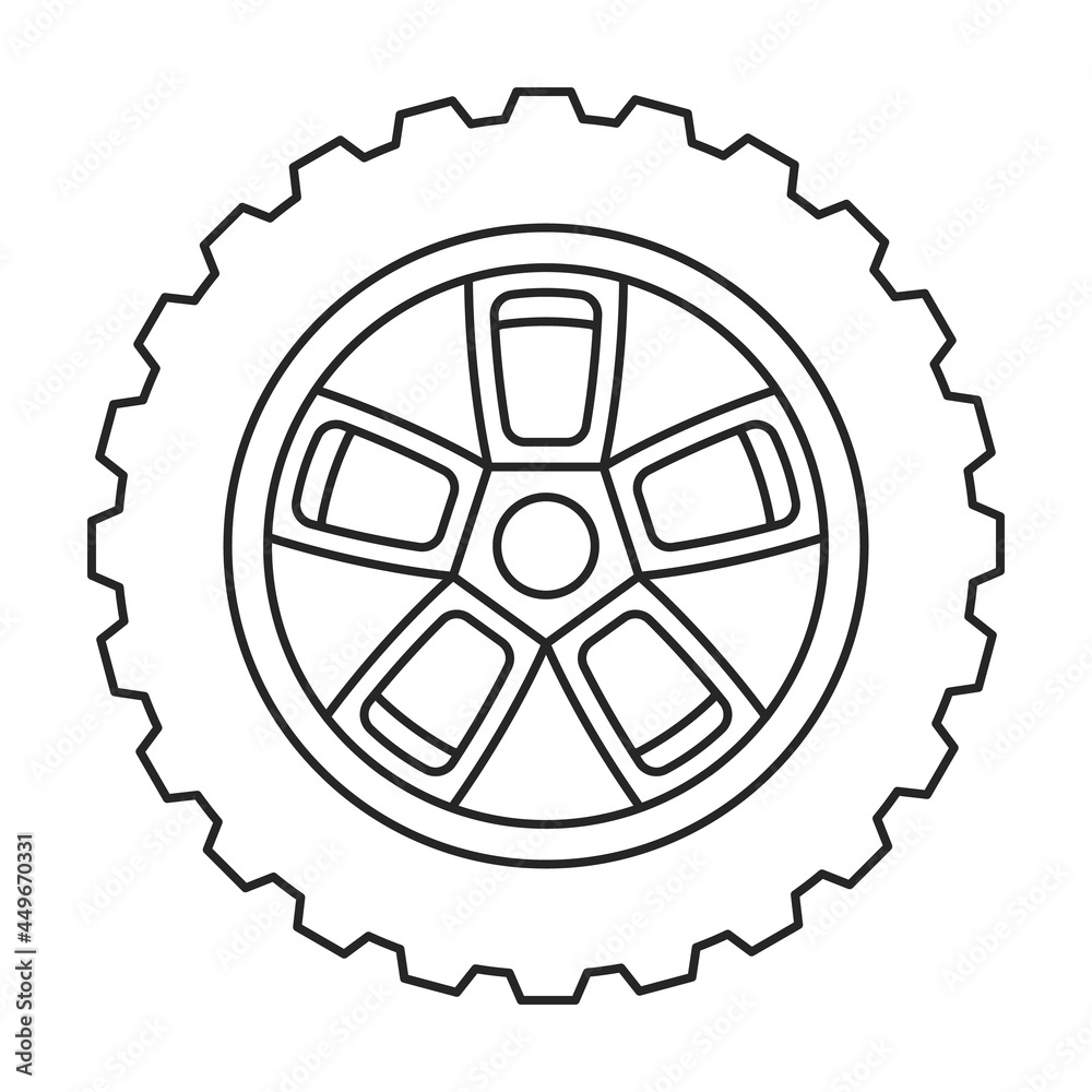 Wheel car vector icon.Outline vector icon isolated on white background wheel car. Wheel car vector icon.Outline vector icon isolated on white background wheel car.