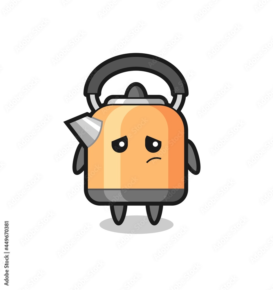 the lazy gesture of kettle cartoon character the lazy gesture of kettle cartoon character