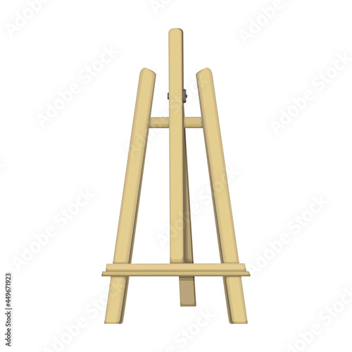 Easel vector cartoon icon. Vector illustration easel on white background. Isolated cartoon illustration icon of canvas on stand .