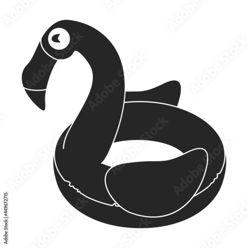Inflatable mattress vector icon.Black vector icon isolated on white background inflatable mattress.