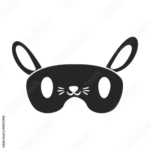 Sleep mask vector icon.Black vector icon isolated on white background sleep mask.