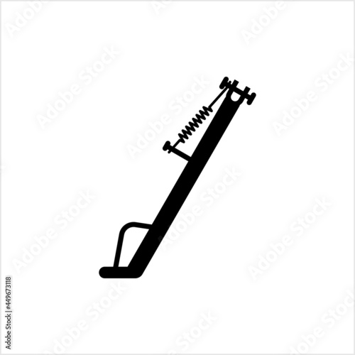 Motorbike Side Stand Icon, Bike Scooter Part, Easy Convenient Parking Tool