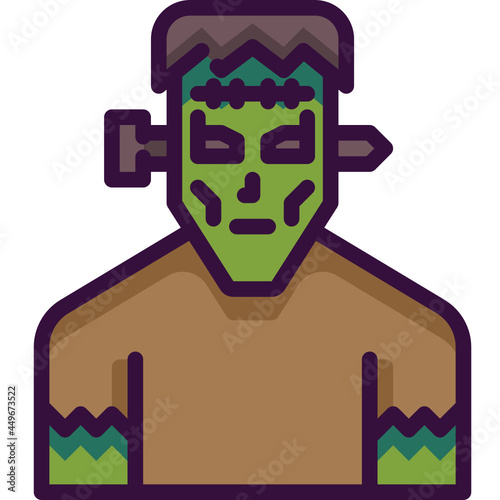 frankenstein line icon