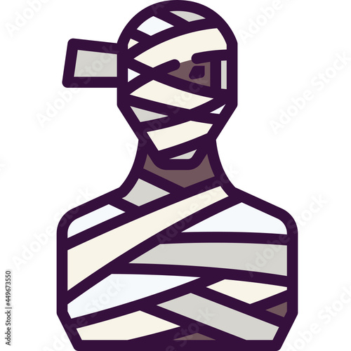 mummy line icon