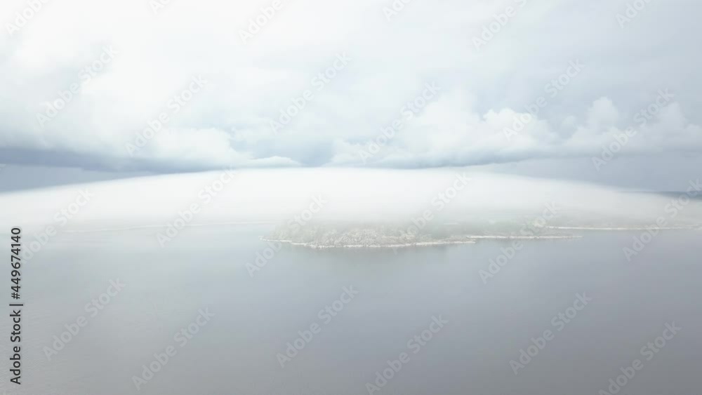 fog on the lake