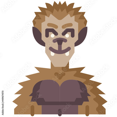 werewolf flat icon