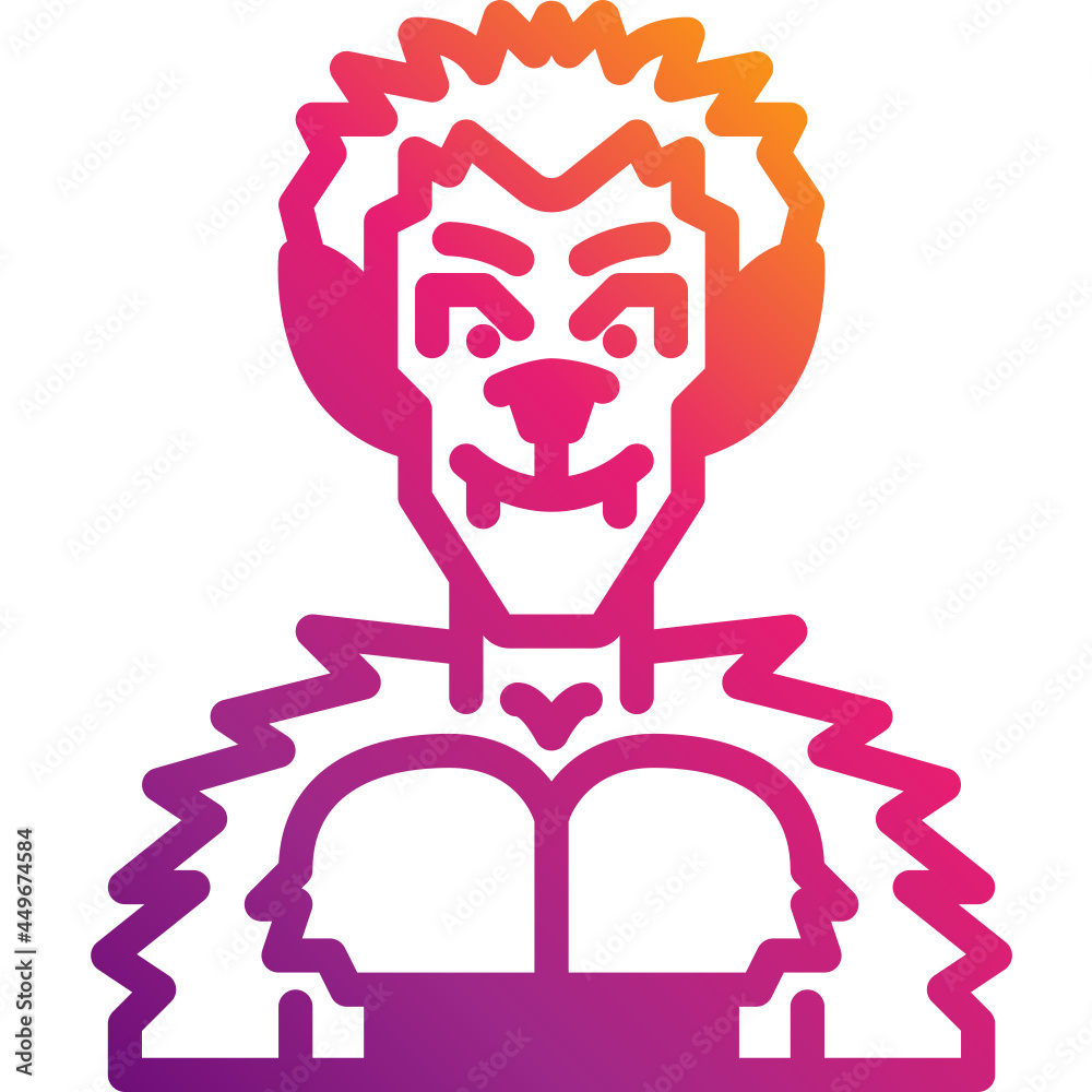 werewolf gradient icon werewolf gradient icon