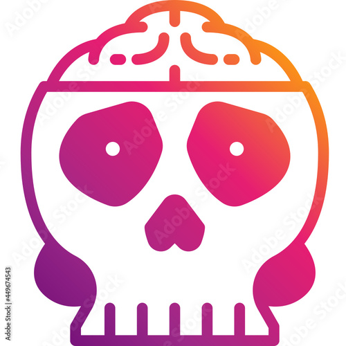 skull gradient icon