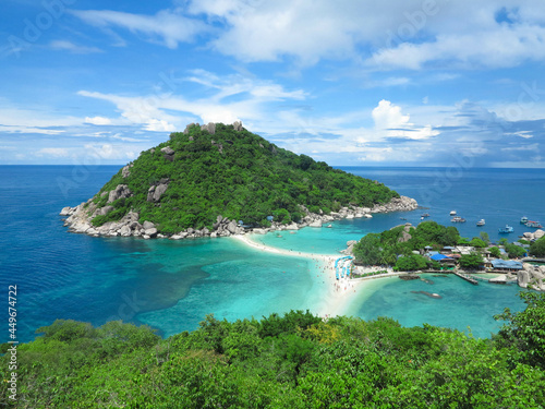 Tropical island with ocean