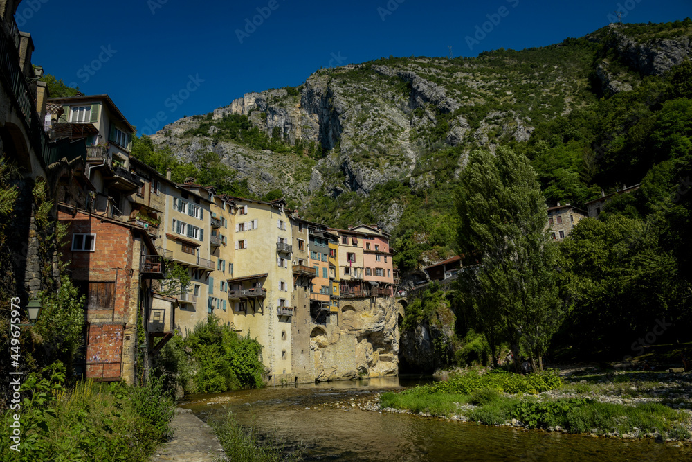 view on the town of pont en royans