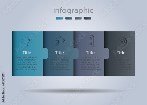 infographic template have step or option.vector illustration style design for business,class or shop online,presentation.