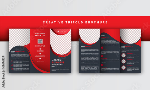Trifold brochure template, Trifold brochure, Trifold brochure letter, Corporate modern trifold brochure layout design, Creative brochure