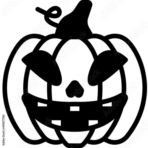 pumpkin solid line icon