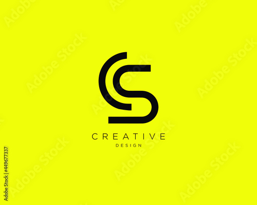 Creative and Minimalist Letter CS Logo Design Icon, Editable in Vector Format