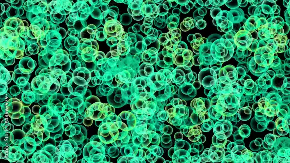 Abstract Bubbles Vibrant Background Digital Renderingv