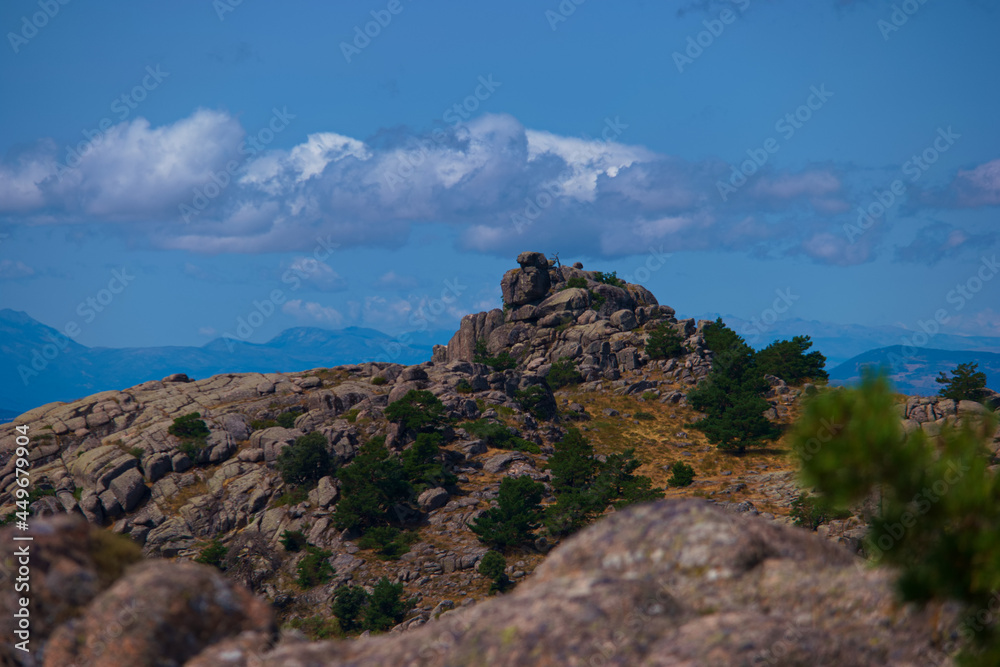 Naklejka premium góry krajobraz widok niebo chmury