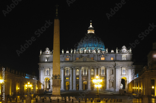 View to Vatican City at night