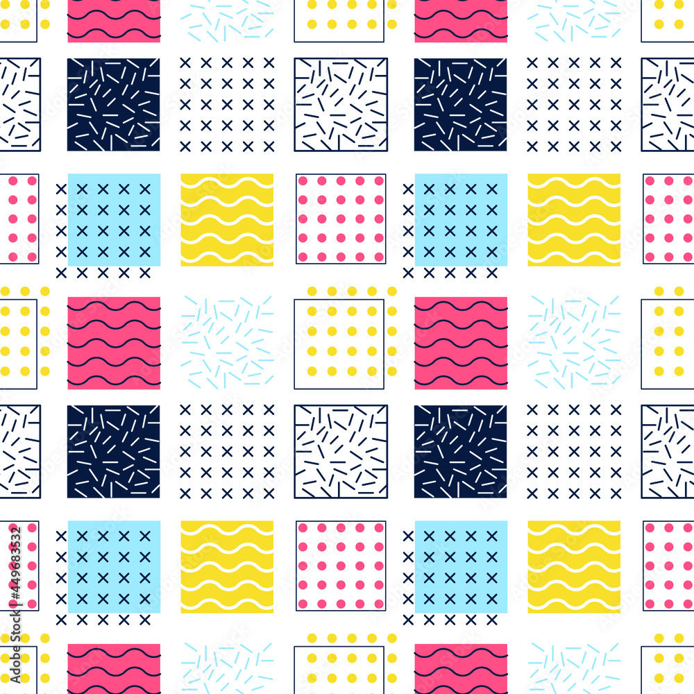 Square Seamless Pattern. Vector Illustration of Polygonal and Geometric Background. Square Seamless Pattern. Vector Illustration of Polygonal and Geometric Background.