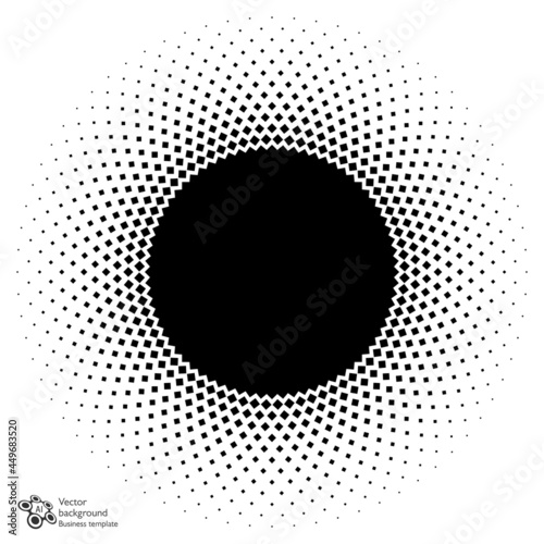 Background. graphics. halftone dot circle. Design element. Square dot pattern.