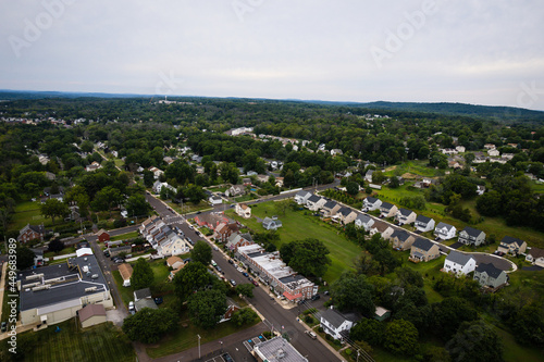 Aerial Landscape of Homes in Perkasie Pennsylvania 
