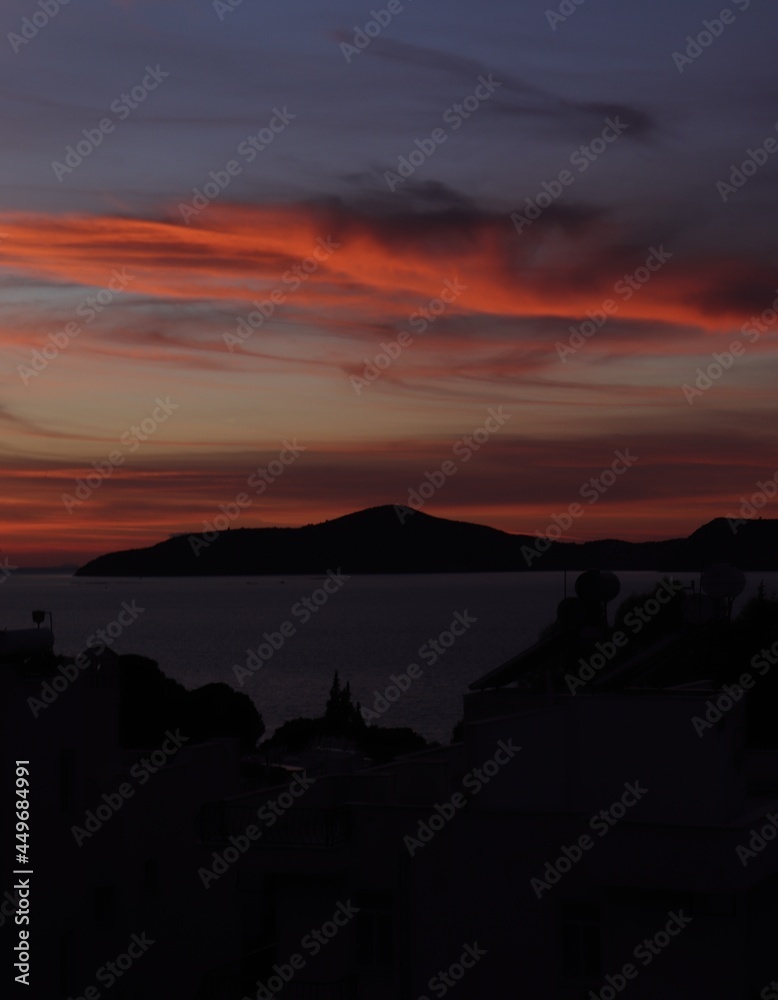 Fototapeta premium sunset in the mountains