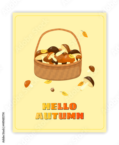 Autumn greeting card.