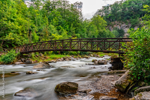 The Bridge At Chittenango State Park In New York