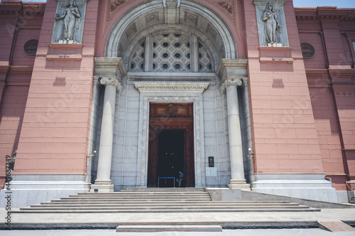 Entrance of the Museum of Egyptian Antiquities, Cairo, Egypt photo